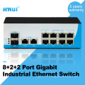 Puerto combo importado no gestionado 10/100 / 1000M 2, conmutador Ethernet industrial de 8 puertos